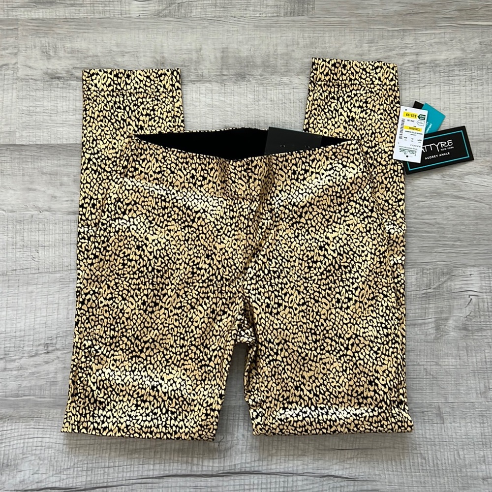 NWT Gold Cheetah Print Leggings
